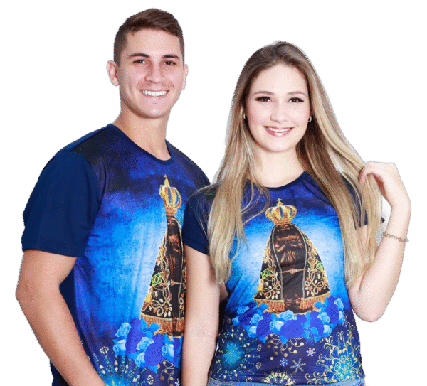 Camiseta Religiosa Católica Nossa Senhora Aparecida CTF990 - Imagem 2