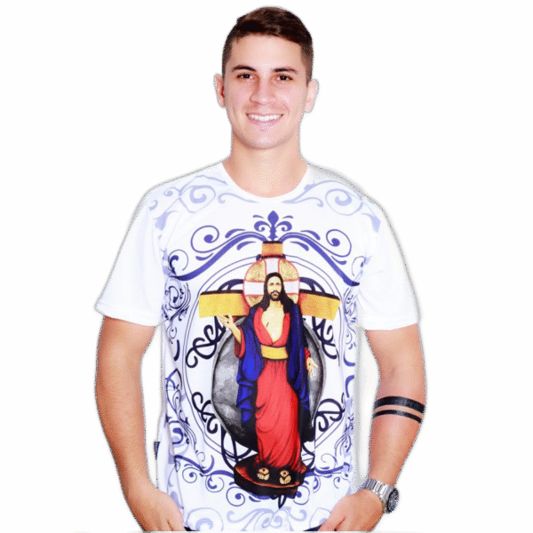 Camiseta Religiosa Católica Jesus das Santas Chagas CTF1483