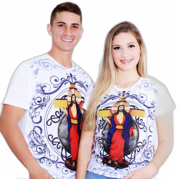 Camiseta Religiosa Católica Jesus das Santas Chagas CTF1483 - Imagem 2