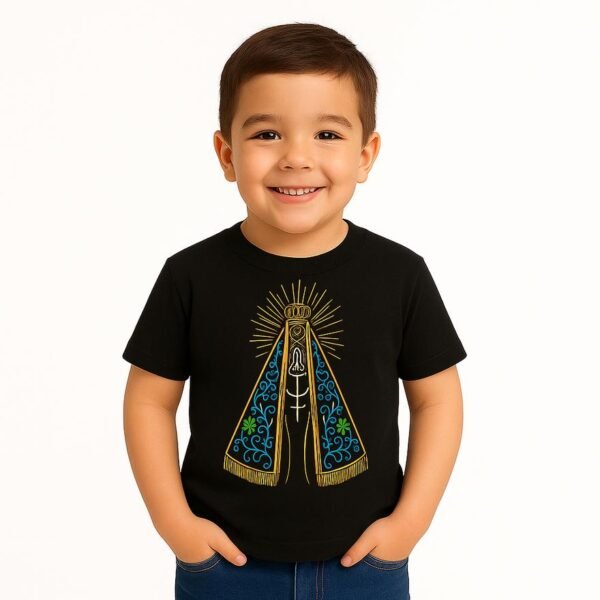 Camiseta Infantil Religiosa Católica Nossa Senhora Aparecida CSI 2308